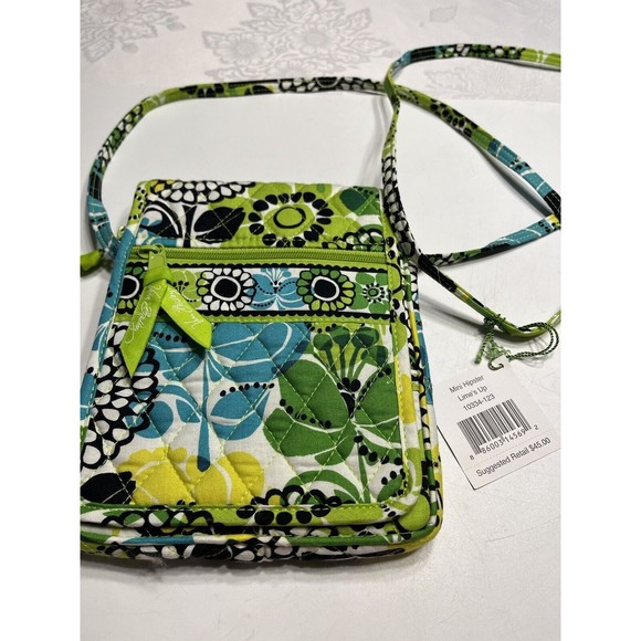 NWT - Vera Bradley Mini Hipster Crossbody Purse Shoulder Handbag Limes Up - Picture 2 of 13